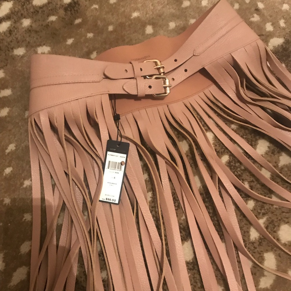 BCBG Max Azria fringe corset belt